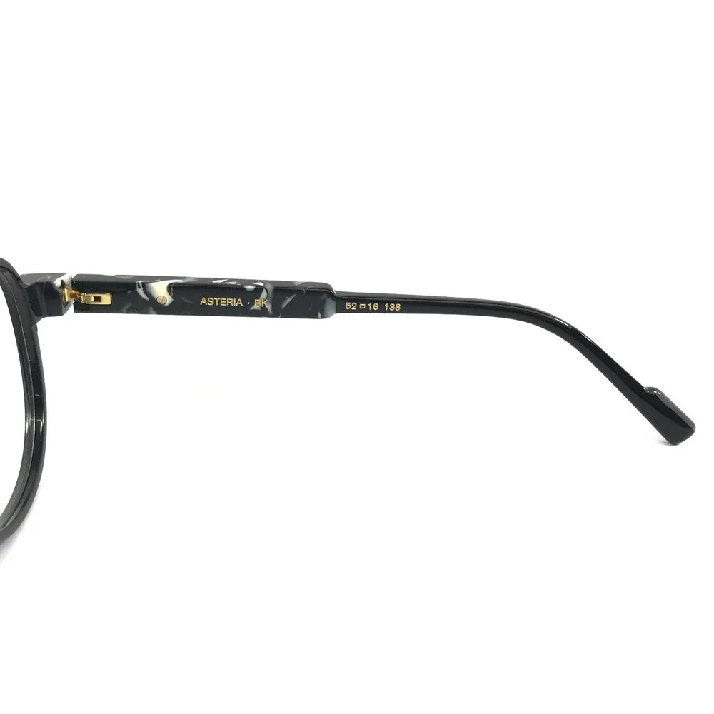 Etnia Barcelona Eyeglasses Frames ASTERIA BK Black White Marble 52-16-138